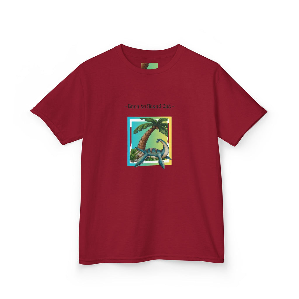 Kids Dinosaur T-Shirt — "Born to Roar" Tropical Dino Tee