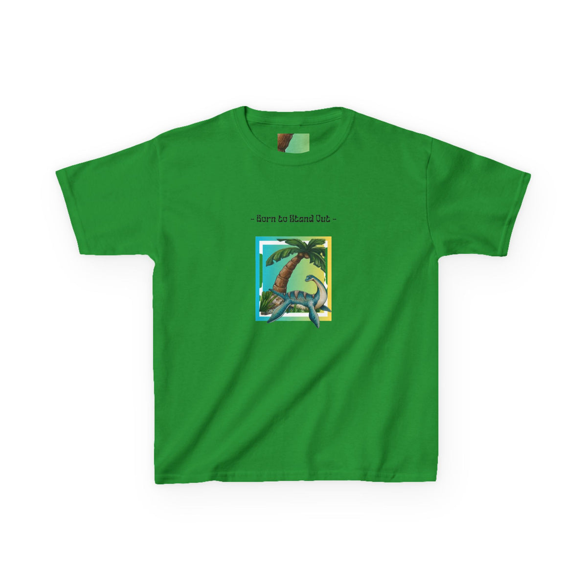 Kids Dinosaur T-Shirt — "Born to Roar" Tropical Dino Tee