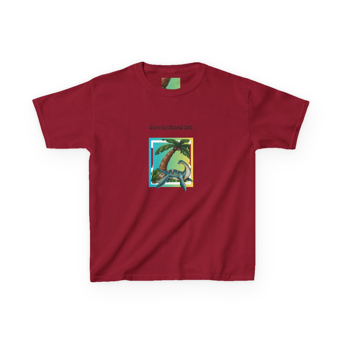 Kids Dinosaur T-Shirt — "Born to Roar" Tropical Dino Tee