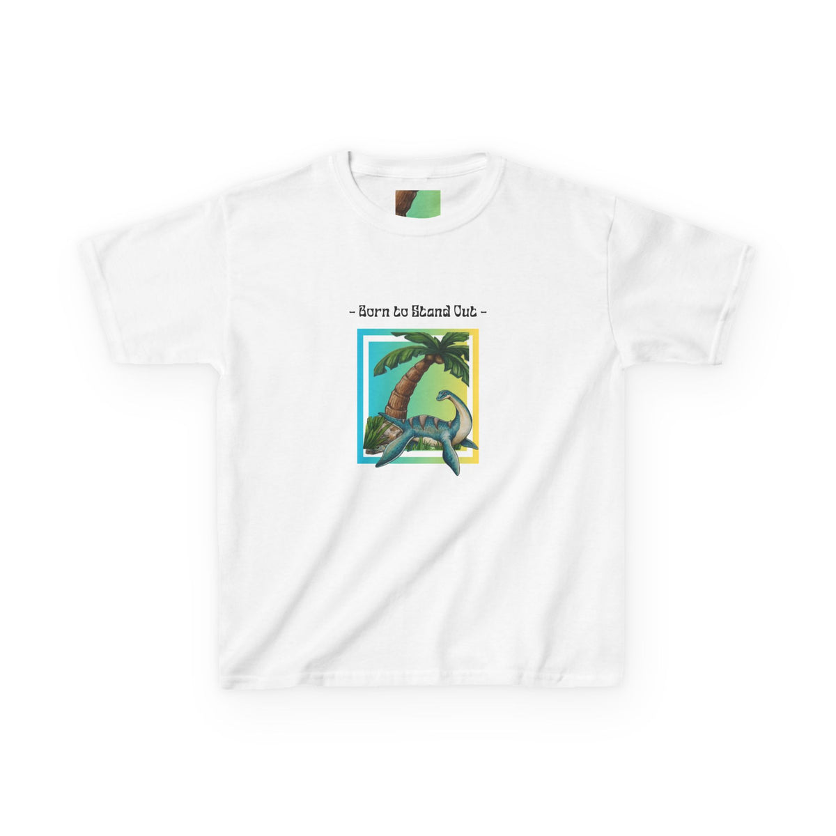 Kids Dinosaur T-Shirt — "Born to Roar" Tropical Dino Tee