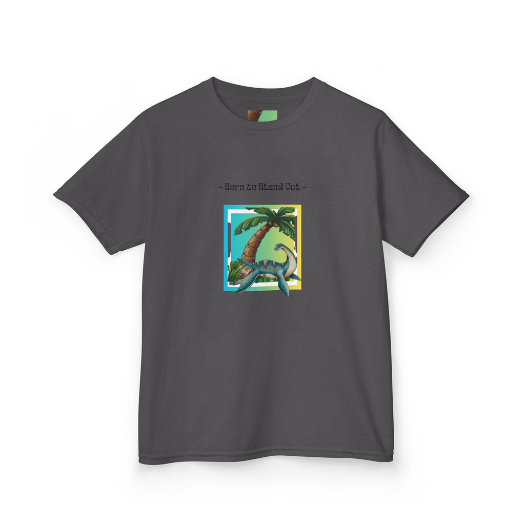 Kids Dinosaur T-Shirt — "Born to Roar" Tropical Dino Tee